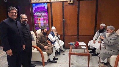 Jamiat Ulama-i-Hind President Maulana Arshad Madani at the JPC (Joint Parliamentary Committee) meeting on the Waqf Bill. (ANI) Jamiat Ulama-i-Hind President Maulana Arshad Madani at the JPC (Joint Parliamentary Committee) meeting on the Waqf Bill. (ANI)