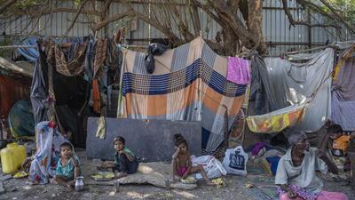Mumbai, India - March 8, 2025: The Saibaba Rehvasi Seva Sangh slum living amidst their demolished ruins at Kandivali in Mumbai, India, on Saturday, March 8, 2025. (Photo by Satish Bate/ Hindustan Times) (Hindustan Times)