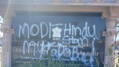 The official BAPS page for the United States shared details of the incident on social media platform X, stressing their commitment to standing against hate and ensuring that peace and compassion prevail. (X/@HinduAmerican)