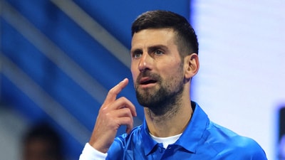 Serbia's Novak Djokovic got off to a horrid start, hitting 14 unforced errors and being broken twice in the first set. (REUTERS)