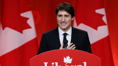 Outgoing Canadian Prime Minister Justin Trudeau during his farewell speech at Liberal Party's convention in Ottawa. (Reuters)