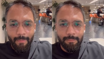 A viral video highlighted an Indian man speaking loudly at Abu Dhabi Airport, sparking debates on public behaviour in foreign countries. (Instagram/moreoutdoorsmore) A viral video highlighted an Indian man speaking loudly at Abu Dhabi Airport, sparking debates on public behaviour in foreign countries. (Instagram/moreoutdoorsmore)