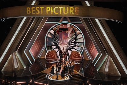 Director Sean Baker, producers Alex Coco and Samantha Quan and cast and crew members win the Oscar for Best Picture for "Anora" during the Oscars show at the 97th Academy Awards in Hollywood, Los Angeles, California, U.S., March 2, 2025. REUTERS/Carlos Barria (REUTERS)