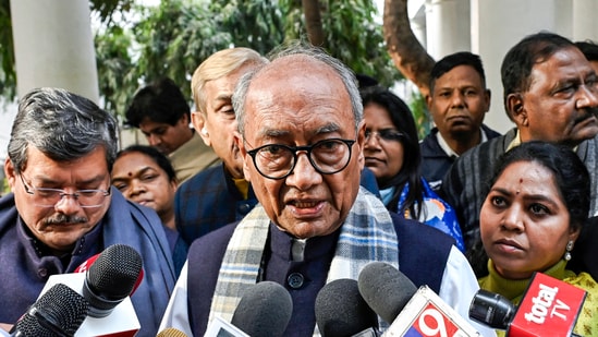 Congress MP Digvijaya Singh accused the BJP and its ideological mentor RSS of "exploiting Hindus in the name of religion." (ANI)