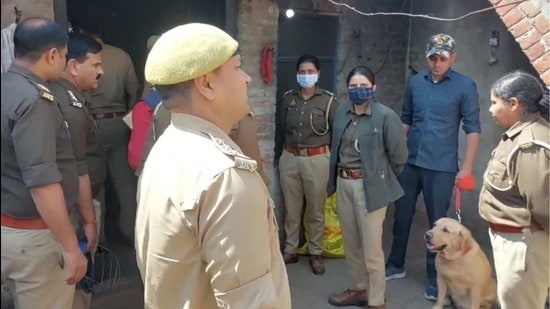 Police at the scene of crime in Baghpat (Sourced)
