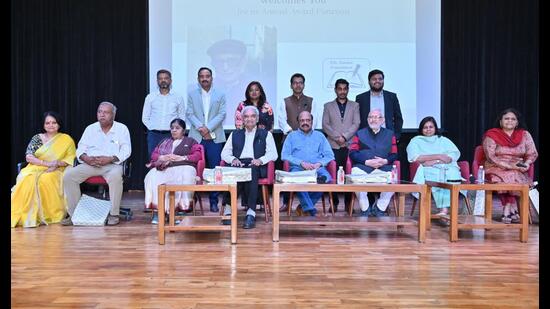 Winners of PD Tandon award for outstanding journalism with the jury members on Sunday at Jaipuria Institute of Management in Lucknow (Sourced)