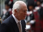 Britain's King Charles III arrives to attend the annual Commonwealth Day service ceremony at Westminster Abbey in London, on March 10, 2025 . (Photo by HENRY NICHOLLS / AFP)