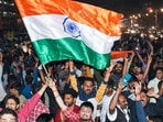 Cricket fans celebrate India's victory over New Zealand in the ICC Champions Trophy 2025 final match in Uttar Pradesh. Cricket fans celebrate India's victory over New Zealand in the ICC Champions Trophy 2025 final match in Uttar Pradesh.