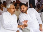 A file photo of Bihar chief minister Nitish Kumar and RJD leader Tejashwi Yadav. A file photo of Bihar chief minister Nitish Kumar and RJD leader Tejashwi Yadav.