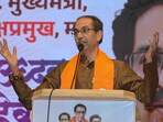 Mumbai: Shiv Sena (UBT) President Uddhav Thackeray addresses party workers' rally in the view of upcoming municipal elections, at Mulund, in Mumbai, Sunday, March 9, 2025. Mumbai: Shiv Sena (UBT) President Uddhav Thackeray addresses party workers' rally in the view of upcoming municipal elections, at Mulund, in Mumbai, Sunday, March 9, 2025.