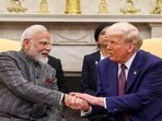 Prime Minister Narendra Modi with US President Donald Trump during a meeting at the White House, in Washington, DC. Prime Minister Narendra Modi with US President Donald Trump during a meeting at the White House, in Washington, DC.