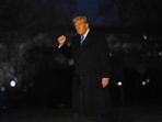 US President Donald Trump arrives on the South Lawn of the White House in Washington, D.C., U.S., March 9, 2025. 