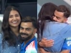 Anushka Sharma and Virat Kohli celebrating Team India's victory