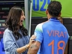 Anushka Sharma and Virat Kohli celebrating Team India's win at the Champions Trophy final 2025. Anushka Sharma and Virat Kohli celebrating Team India's win at the Champions Trophy final 2025.