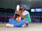 Rohit Sharma kisses the Champions Trophy, his second ICC title as India captain Rohit Sharma kisses the Champions Trophy, his second ICC title as India captain