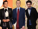 Male celebrities are sporting scarves with suits this season. 