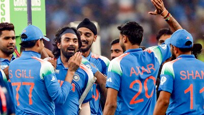 Indian players celebrate the team's win in the ICC Champions Trophy 2025 final. (Surjeet Yadav) Indian players celebrate the team's win in the ICC Champions Trophy 2025 final. (Surjeet Yadav)