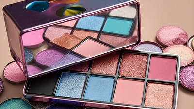 Colourful eyeshadow palette for Holi celebration Colourful eyeshadow palette for Holi celebration