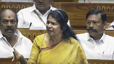 DMK lawmaker Kanimozhi. (PTI) DMK lawmaker Kanimozhi. (PTI)