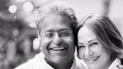 IPL founder Lalit Modi with his new partner. (Instagram/ Lalit Modi) IPL founder Lalit Modi with his new partner. (Instagram/ Lalit Modi)