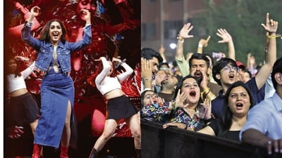 Captivated by Neeti Mohan's live stage act, the crowd burst into loud cheers and sang along in union especially when she sang Jiya Re from the Shahrukh Khan-starrer film Jab Tak Hai Jaan. (Photos: Manoj Verma/HT) Captivated by Neeti Mohan's live stage act, the crowd burst into loud cheers and sang along in union especially when she sang Jiya Re from the Shahrukh Khan-starrer film Jab Tak Hai Jaan. (Photos: Manoj Verma/HT)