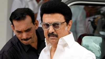 Tamil Nadu chief minister MK Stalin arrives to participate in an all-party meeting. (PTI file) Tamil Nadu chief minister MK Stalin arrives to participate in an all-party meeting. (PTI file)