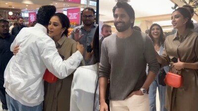 Naga Chaitanya and Sobhita Dhulipala attended the opening of Rana Daggubati's store. Naga Chaitanya and Sobhita Dhulipala attended the opening of Rana Daggubati's store.
