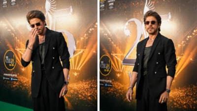 Shah Rukh Khan on the green carpet of IIFA Awards 2025. (Instagram) Shah Rukh Khan on the green carpet of IIFA Awards 2025. (Instagram)