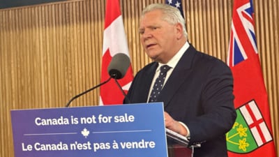 Ontario Premier Doug Ford responds to U.S. President Donald Trump's new 25% tariffs on imports from Mexico and Canada, in Toronto, Ontario, Canada March 4, 2025 (Reuters file) Ontario Premier Doug Ford responds to U.S. President Donald Trump's new 25% tariffs on imports from Mexico and Canada, in Toronto, Ontario, Canada March 4, 2025 (Reuters file)