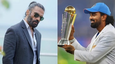 Suniel Shetty flexes about his son-in-law KL Rahul on social media. Suniel Shetty flexes about his son-in-law KL Rahul on social media.