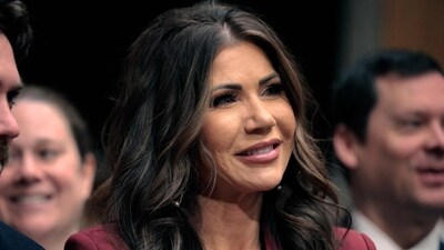 Kristi Noem says children of migrants ‘have an option’ not to illegally cross border (Photo by CHIP SOMODEVILLA / GETTY IMAGES NORTH AMERICA / Getty Images via AFP) (Getty Images via AFP)