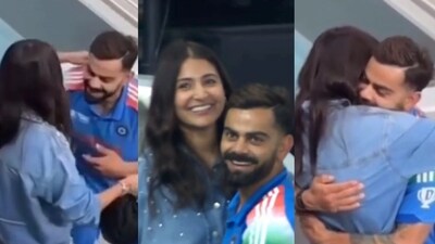Anushka Sharma and Virat Kohli celebrating Team India's victory Anushka Sharma and Virat Kohli celebrating Team India's victory