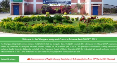 TG ICET 2025 registration from today at icet.tgche.ac.in TG ICET 2025 registration from today at icet.tgche.ac.in