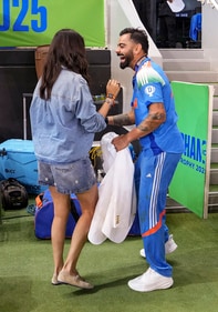Anushka Sharma celebrated Team India's ICC Champions Trophy victory with Virat Kohli. (PTI) Anushka Sharma celebrated Team India's ICC Champions Trophy victory with Virat Kohli. (PTI)