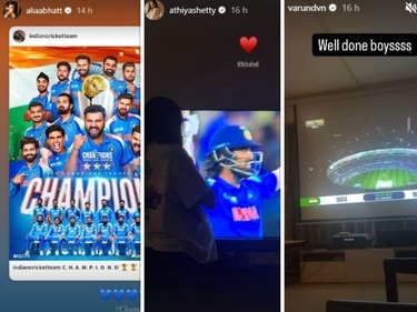 Alia Bhatt, Athiya Shetty and Varun Dhawan shared congratulatory messages for India via Instagram stories Alia Bhatt, Athiya Shetty and Varun Dhawan shared congratulatory messages for India via Instagram stories