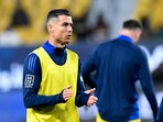 Cristiano Ronaldo during the warm up.