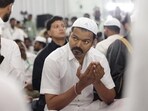 Vijay hosted an Iftar and took part in prayers before breaking fast in Chennai on Friday.