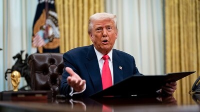 US President Donald Trump in the Oval Office of the White House in Washington, DC, US, on Thursday, March 6, 2025. (Bloomberg) US President Donald Trump in the Oval Office of the White House in Washington, DC, US, on Thursday, March 6, 2025. (Bloomberg)