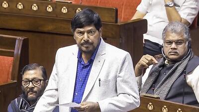 Minister of state for social justice Ramdas Athawale speaks in Parliament. (PTI File Photo) Minister of state for social justice Ramdas Athawale speaks in Parliament. (PTI File Photo)