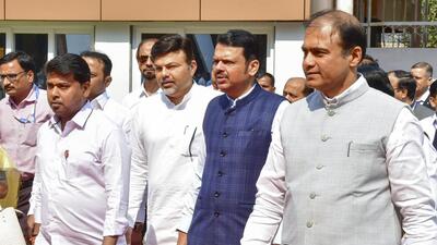 Mumbai: Maharashtra Chief Minister Devendra Fadnavis arrives to attend the Budget session of the state Assembly, in Mumbai, Tuesday, March 11, 2025. (PTI Photo)(PTI03_11_2025_000275B) (PTI) Mumbai: Maharashtra Chief Minister Devendra Fadnavis arrives to attend the Budget session of the state Assembly, in Mumbai, Tuesday, March 11, 2025. (PTI Photo)(PTI03_11_2025_000275B) (PTI)