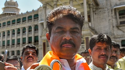 Karnataka Opposition leader R Ashoka said that DK Shivakumar is trying to destroy Bengaluru. (PTI) Karnataka Opposition leader R Ashoka said that DK Shivakumar is trying to destroy Bengaluru. (PTI)