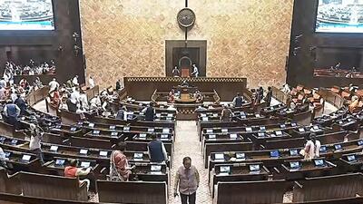 Proceedings of the Rajya Sabha was adjourned for 40 minutes on Tuesday (Sansad TV) Proceedings of the Rajya Sabha was adjourned for 40 minutes on Tuesday (Sansad TV)