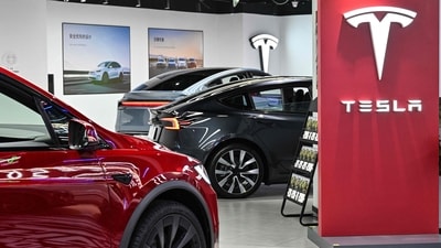 A prime reason why the company's shares have been losing value boils down to it struggling in China, the world’s largest EV market, to keep up with domestic giant BYD Co. (AFP) A prime reason why the company's shares have been losing value boils down to it struggling in China, the world’s largest EV market, to keep up with domestic giant BYD Co. (AFP)
