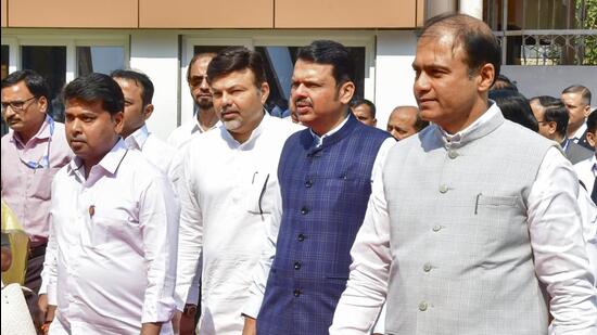 Mumbai: Maharashtra Chief Minister Devendra Fadnavis arrives to attend the Budget session of the state Assembly, in Mumbai, Tuesday, March 11, 2025. (PTI Photo)(PTI03_11_2025_000275B) (PTI)