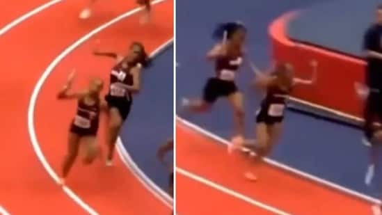 Virginia track star says baton attack was accidental (@CollinRugg/X)
