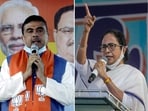 BJP leader Suvendu Adhikari and West Bengal CM Mamata Banerjee BJP leader Suvendu Adhikari and West Bengal CM Mamata Banerjee