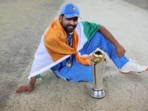 India captain Rohit Sharma with the Champions Trophy