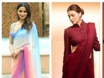 With a strategic interplay of colours, draping styles, one can achieve a sleek and tall look with their saree. With a strategic interplay of colours, draping styles, one can achieve a sleek and tall look with their saree.