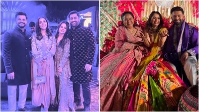 Cricket stars dazzle in ethnic wear at Rishabh Pant's sister's lavish wedding. (Instagram) Cricket stars dazzle in ethnic wear at Rishabh Pant's sister's lavish wedding. (Instagram)