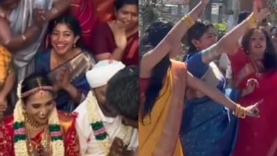 Sai Pallavi was all smiles at her cousin brother's wedding recently.